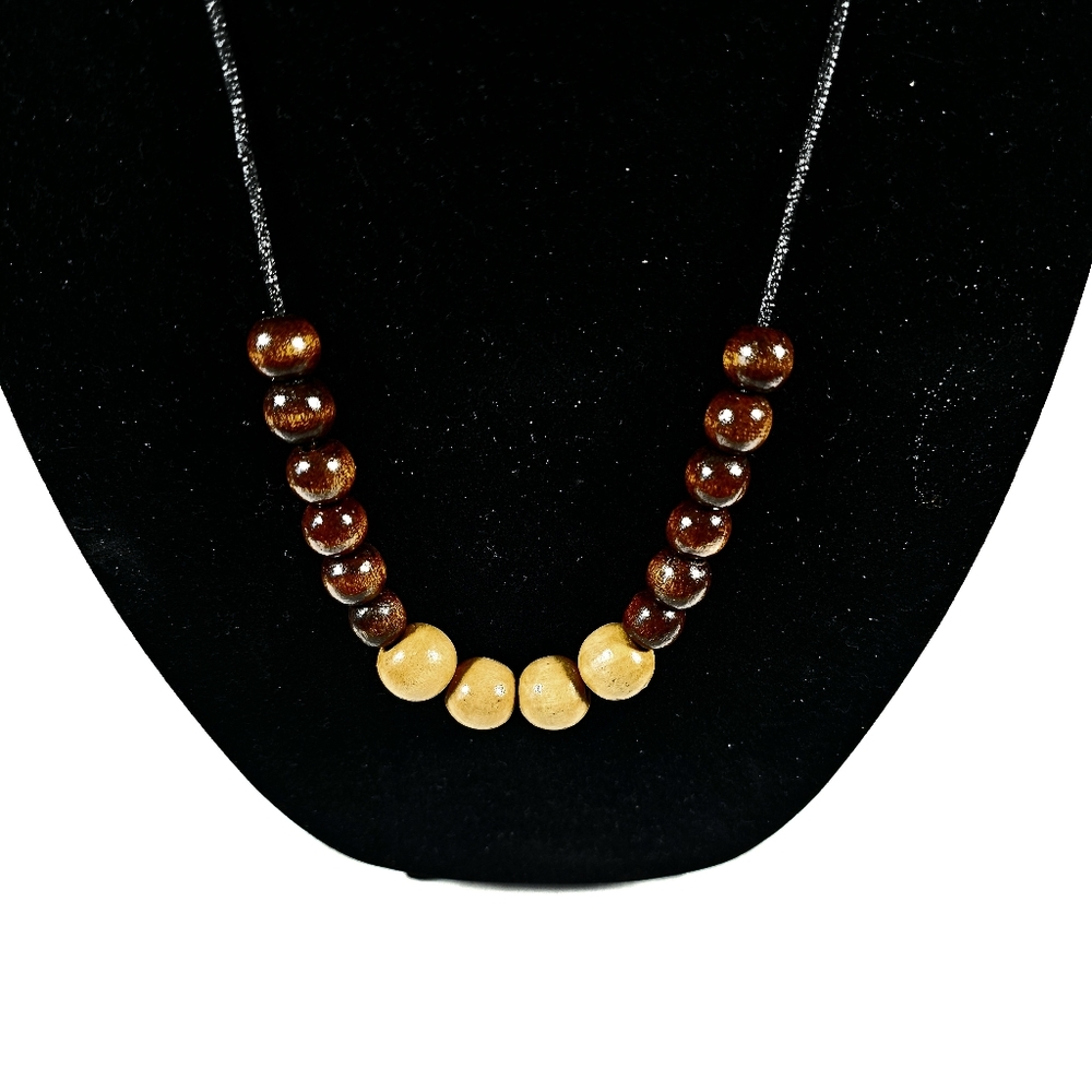 Wooden Barrel Necklace